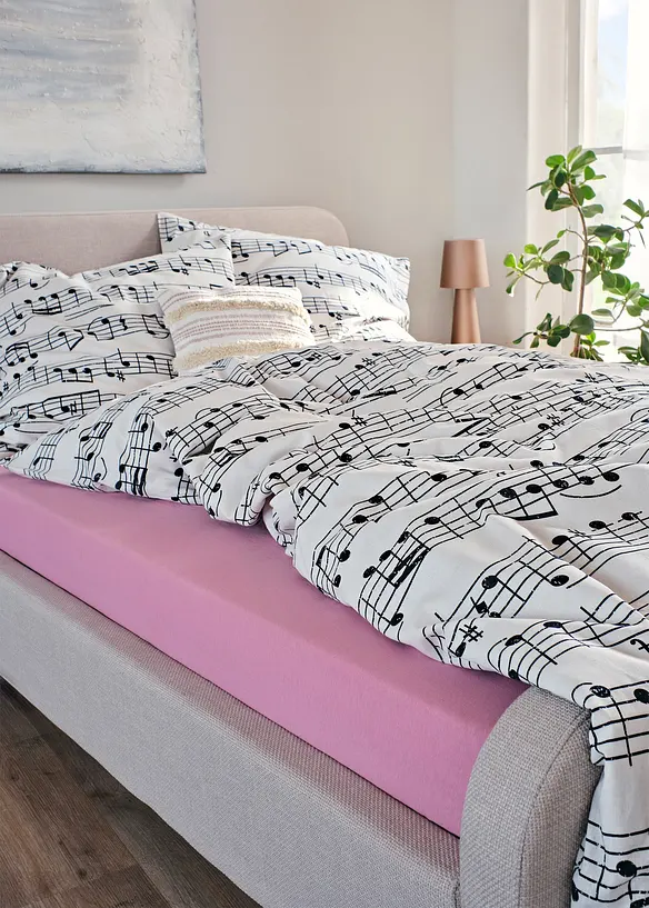 Parure de lit avec notes de musique, bonprix
