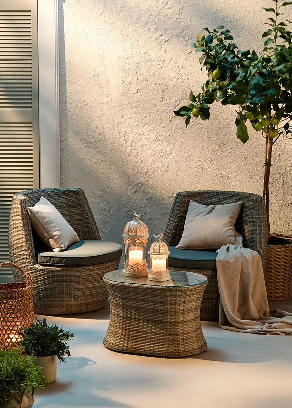 Lanternes de jardin en verre (ens. 2 pces), bonprix