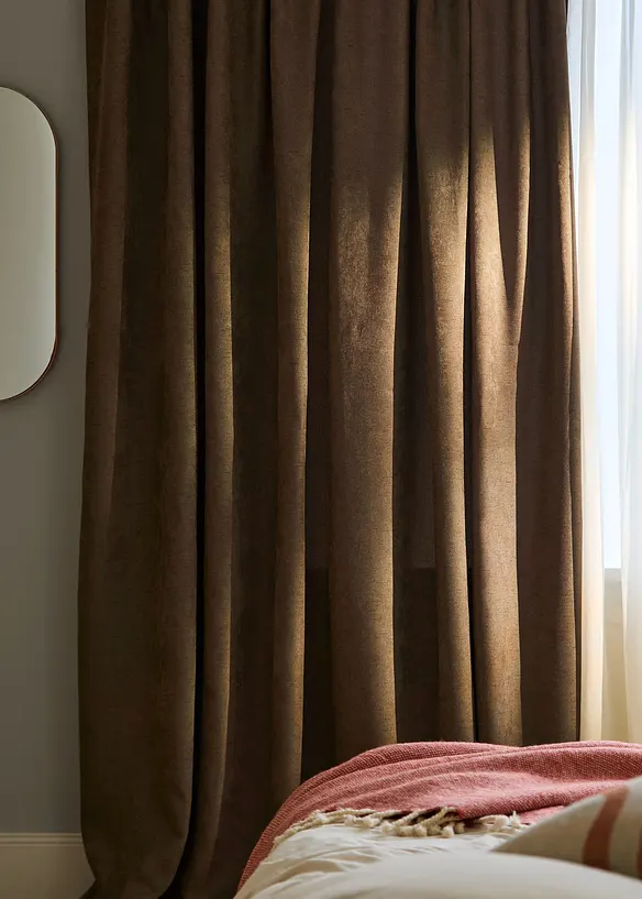 Rideaux occultants textur&eacute;s (2 pces), bonprix