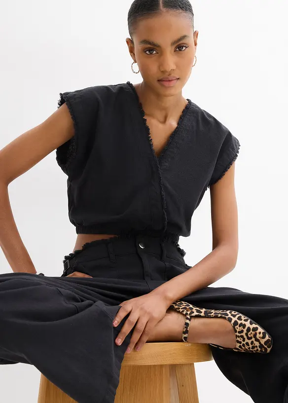 Top blouse raccourci, bonprix