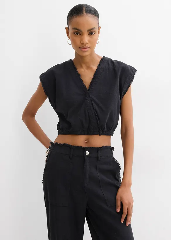 Top blouse raccourci, bonprix