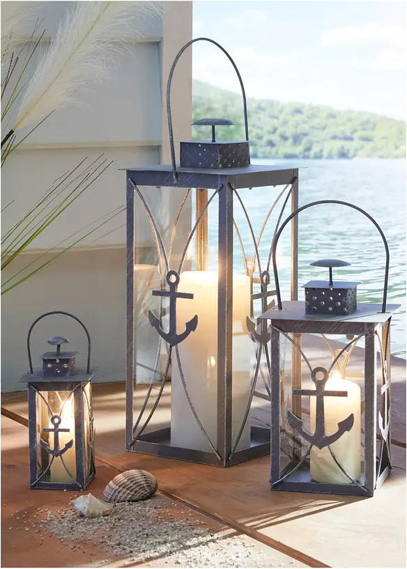 Lanternes avec ancre (ens. 3 pces), bonprix