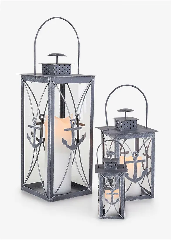 Lanternes avec ancre (ens. 3 pces), bonprix