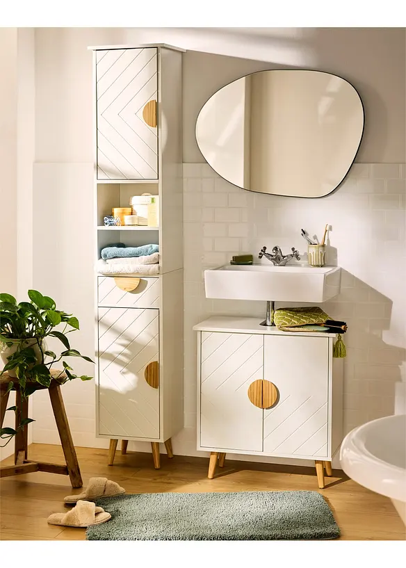 Tapis de bain tufté uni et haut, bonprix