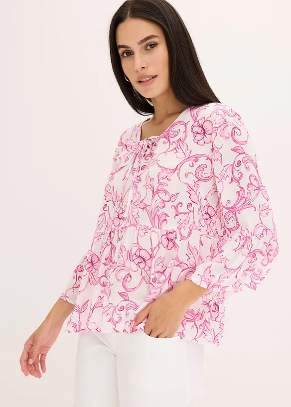 Blouse en viscose textur&eacute;e, bonprix