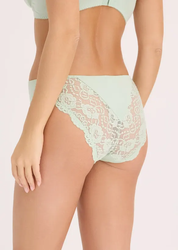 Lot de 6 slips à dentelle, bonprix