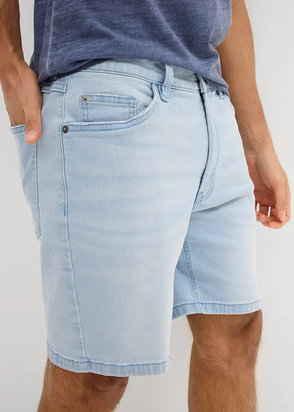 Short en jean extensible, loose, bonprix