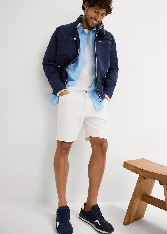 Short en jean extensible, loose, bonprix