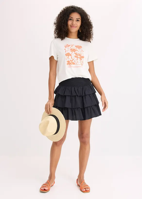 Mini-jupe 100% coton, bonprix