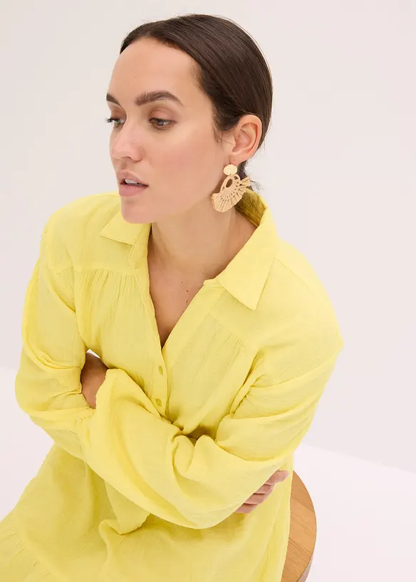 Robe courte étagée en gaze de coton, bonprix