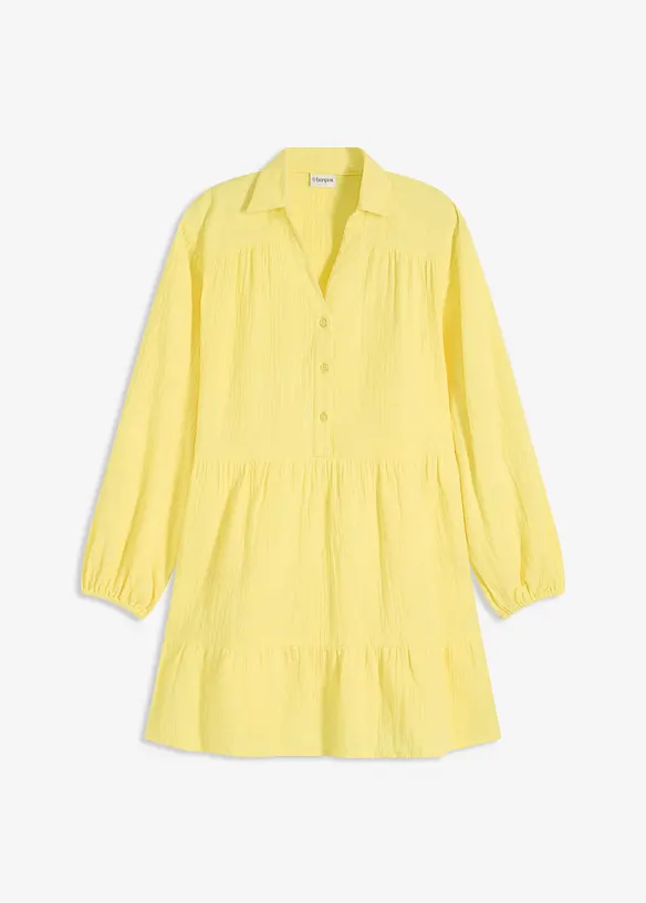 Robe courte étagée en gaze de coton, bonprix