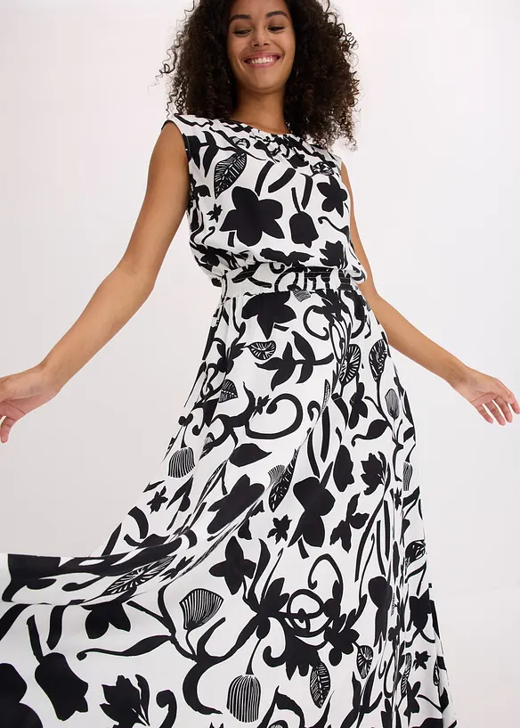 Jupe longue et fluide en viscose, bonprix