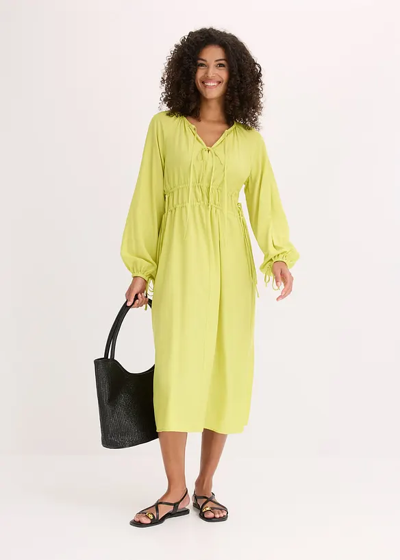 Robe-tunique fluide en viscose m&eacute;lang&eacute;e, bonprix