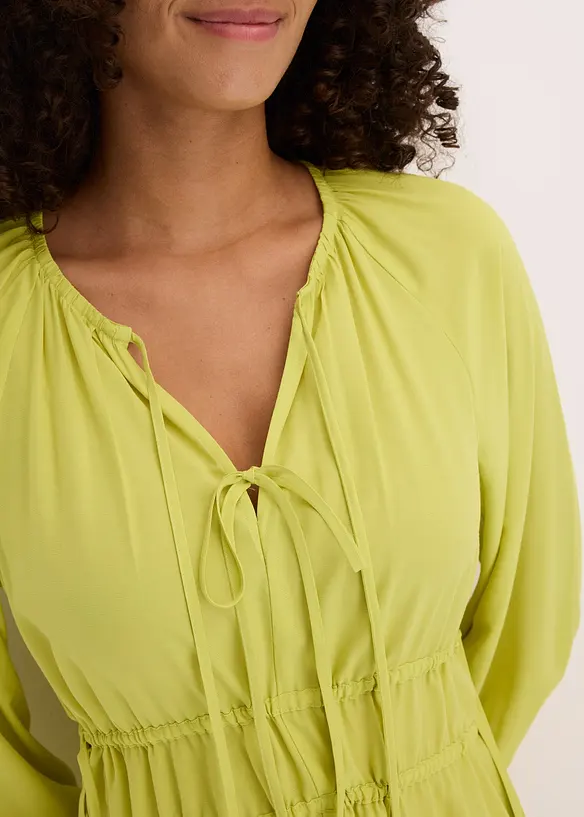 Robe-tunique fluide en viscose m&eacute;lang&eacute;e, bonprix