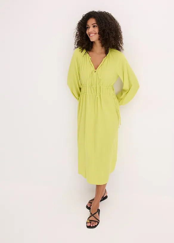 Robe-tunique fluide en viscose m&eacute;lang&eacute;e, bonprix