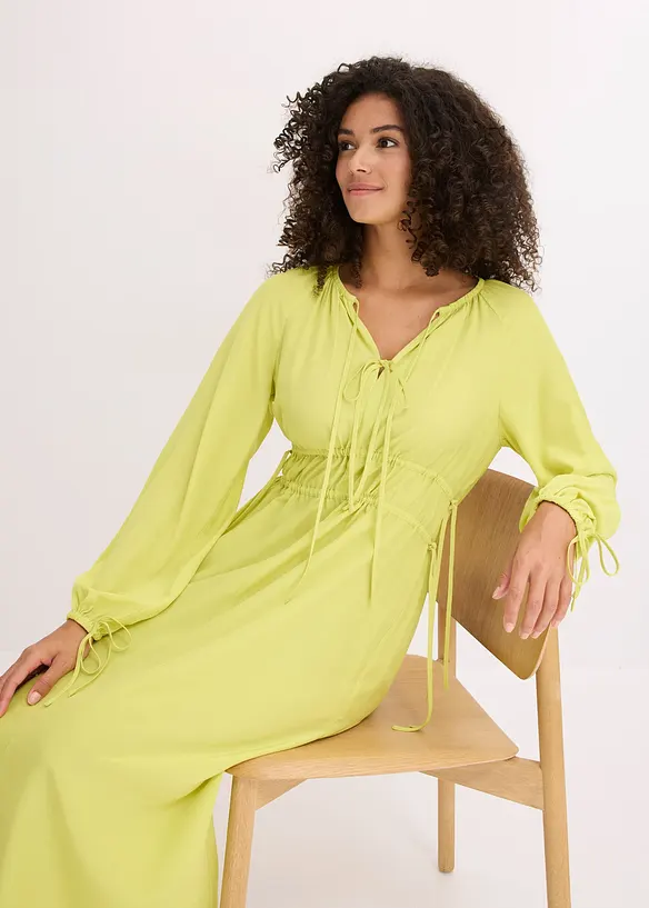Robe-tunique fluide en viscose m&eacute;lang&eacute;e, bonprix