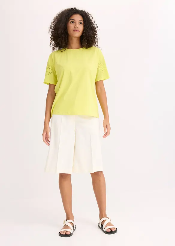 T-shirt avec broderies anglaises, bonprix