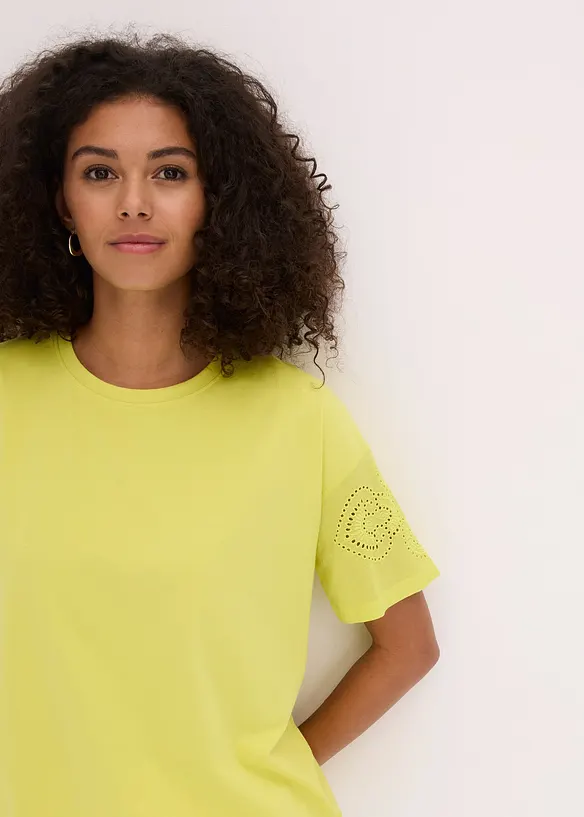 T-shirt avec broderies anglaises, bonprix