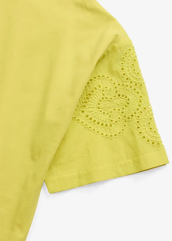 T-shirt avec broderies anglaises, bonprix