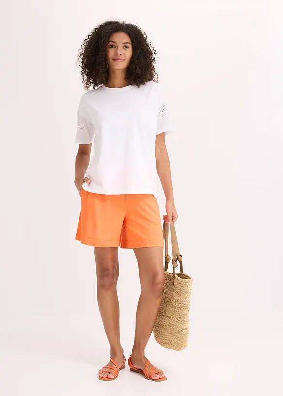 T-shirt avec broderies anglaises, bonprix