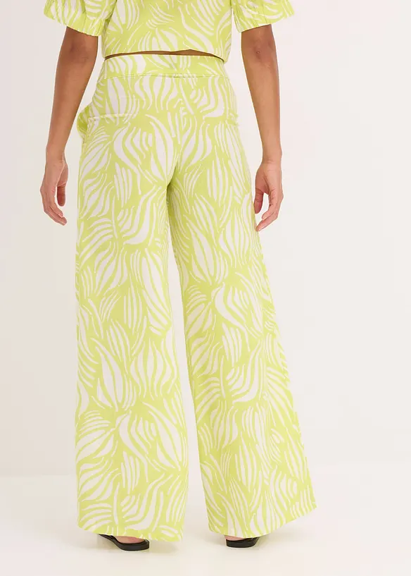 Pantalon palazzo à taille élastiquée, bonprix