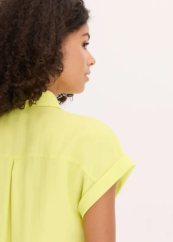 Chemisier manches courtes fluide en Lyocell mélangé, bonprix