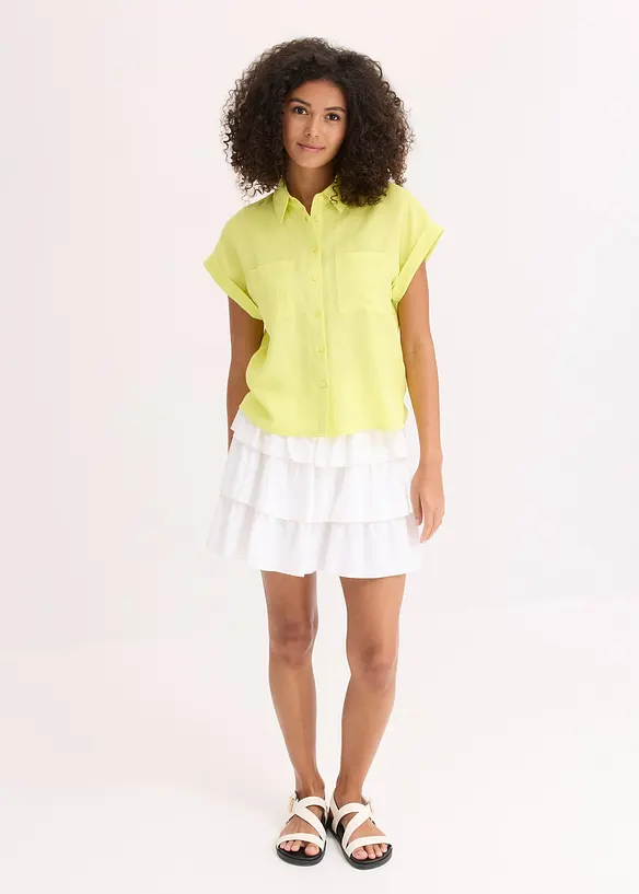 Chemisier manches courtes fluide en Lyocell mélangé, bonprix