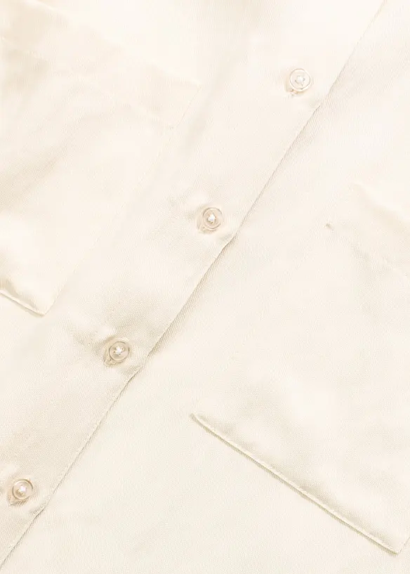 Chemisier manches courtes fluide en lyocell m&eacute;lang&eacute;, bonprix