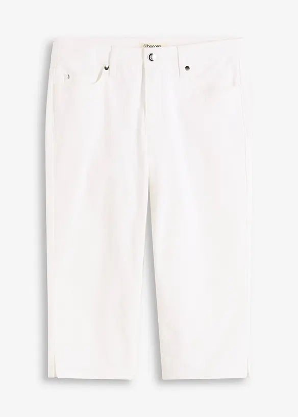 Pantalon corsaire taille élastiquée, bonprix