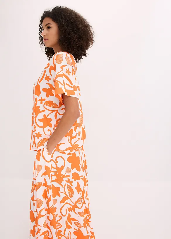 Tunique-blouse imprimée en viscose fluide, bonprix