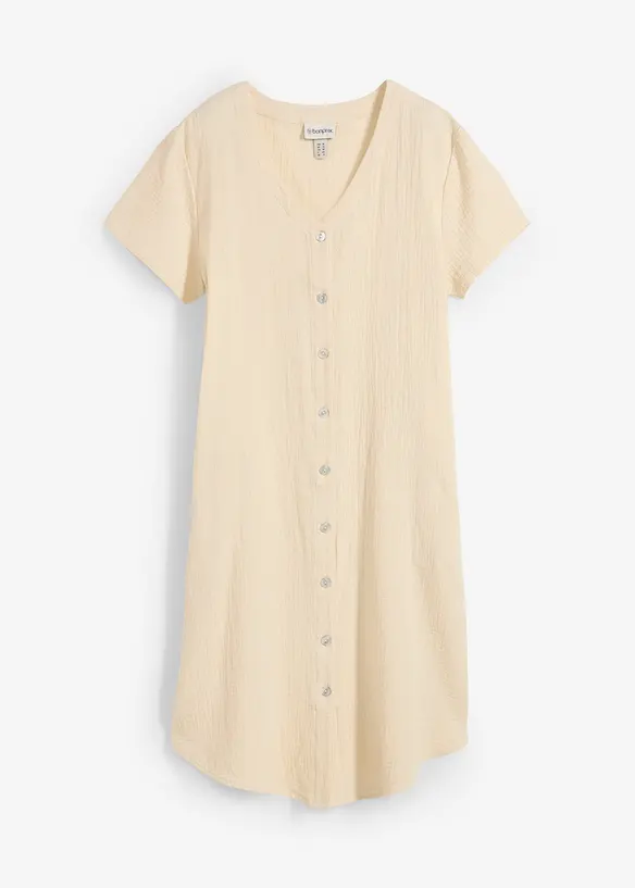 Robe chemise en gaze de coton douce, bonprix