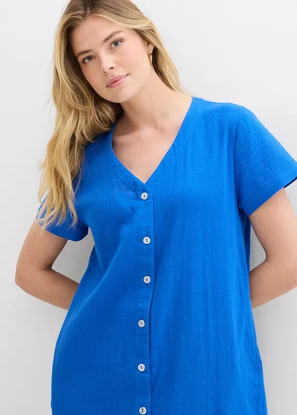 Robe chemise en gaze de coton douce, bonprix