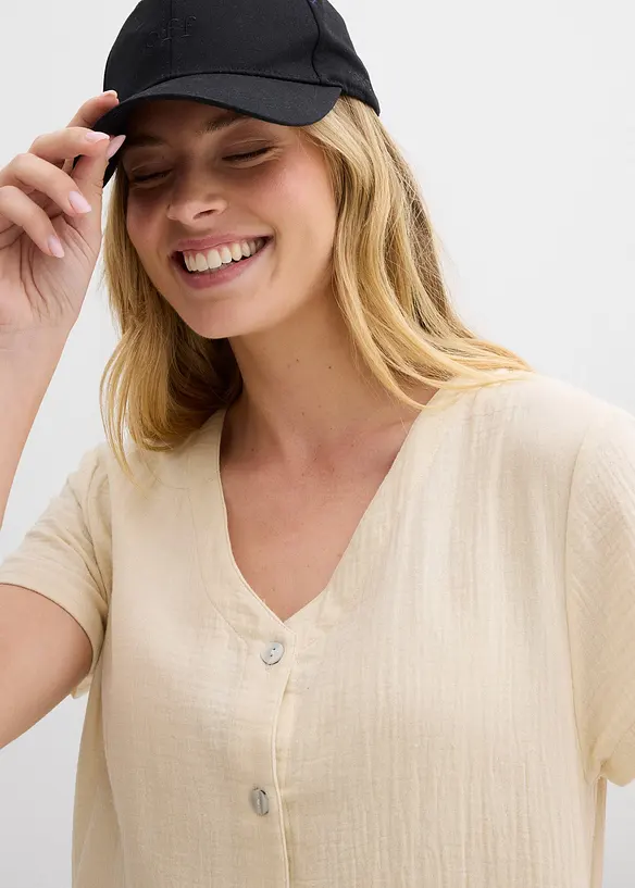 Robe chemise en gaze de coton douce, bonprix