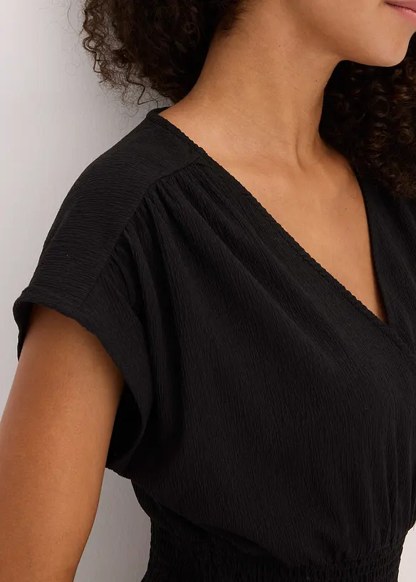 Robe en jersey cr&ecirc;pe a&eacute;rien, bonprix