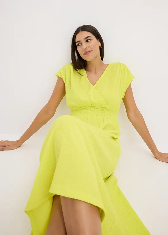 Robe en jersey crêpe aérien, bonprix