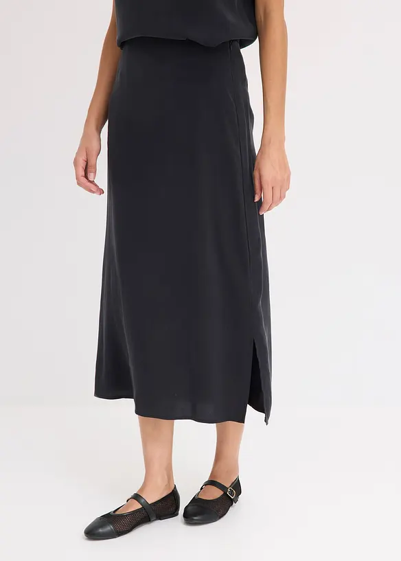 Jupe midi en viscose fluide, bonprix
