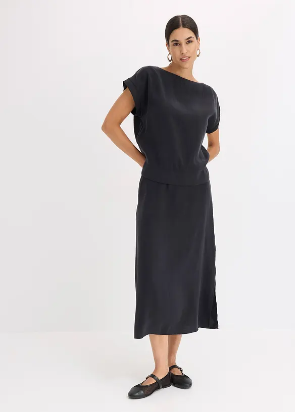 Jupe midi en viscose fluide, bonprix