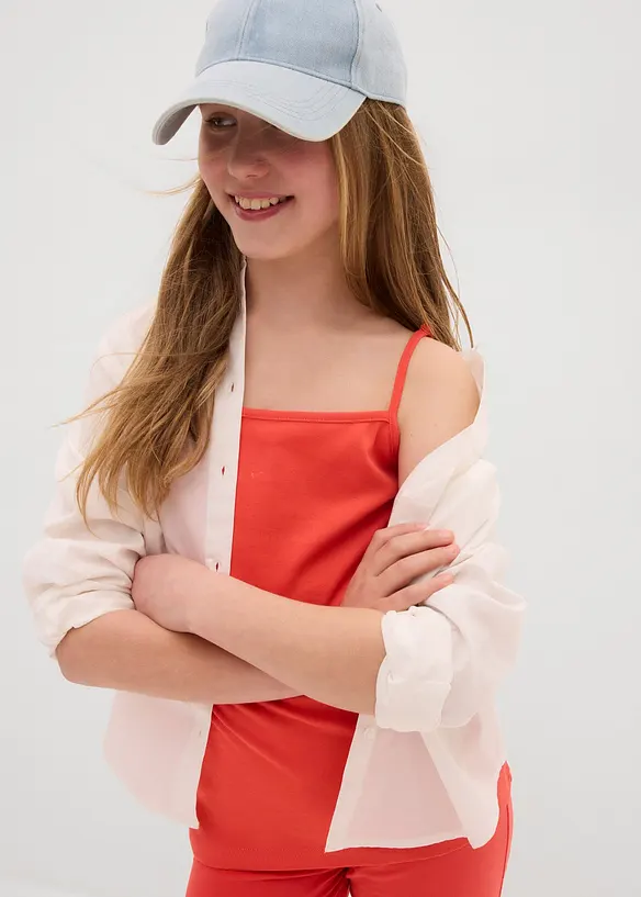 Lot de 3 hauts à bretelles fines, bonprix