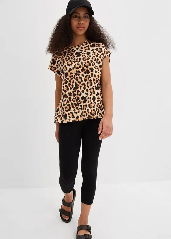 Lot de 2 leggings 3/4 en coton extensible, bonprix