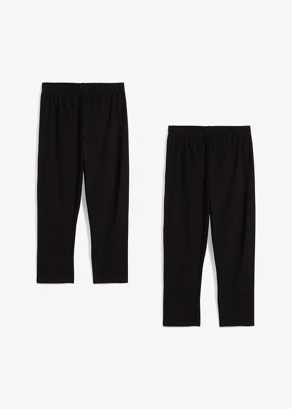 Lot de 2 leggings 3/4 en coton extensible, bonprix