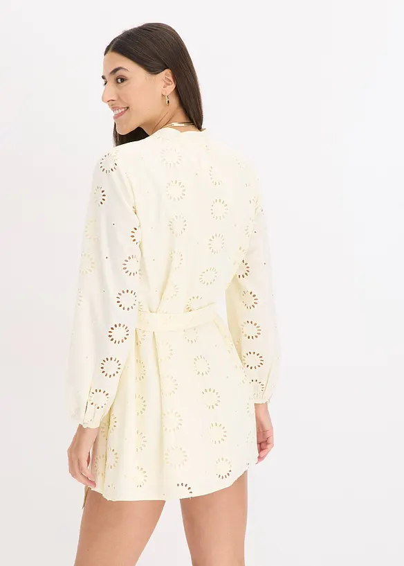 Robe &agrave; col tunisien 100% coton, bonprix
