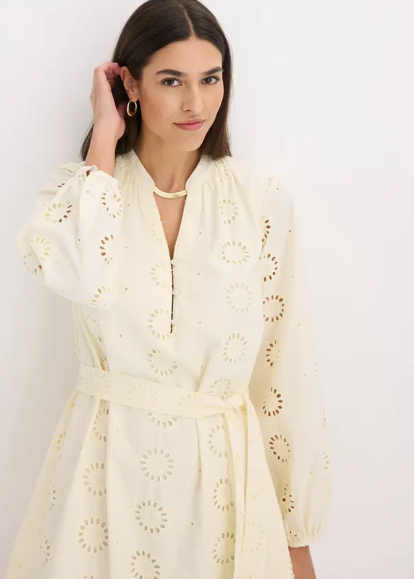 Robe &agrave; col tunisien 100% coton, bonprix