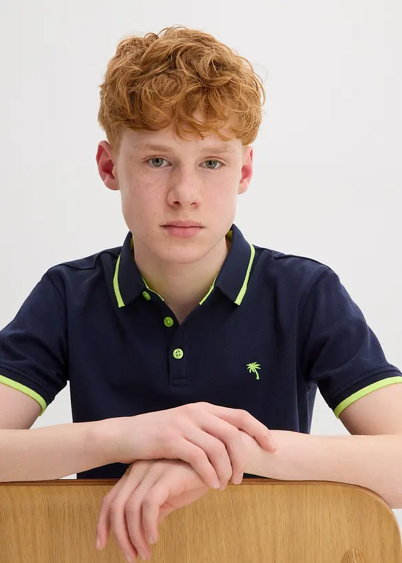 Polo en maille piquée 100% coton, bonprix