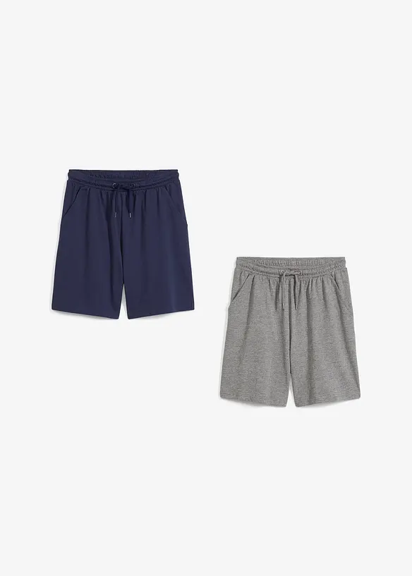 Lot de 2 shorts en jersey, bonprix