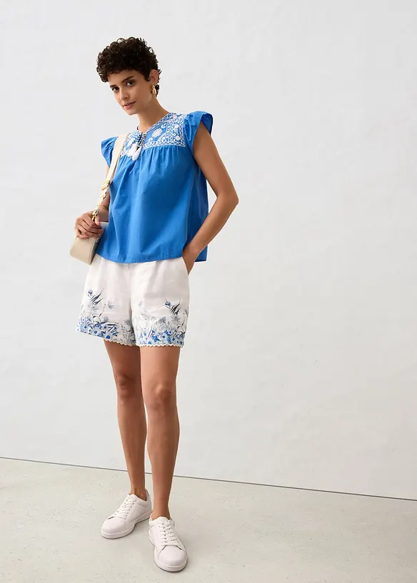 Tunique brodée avec de la soie, bonprix