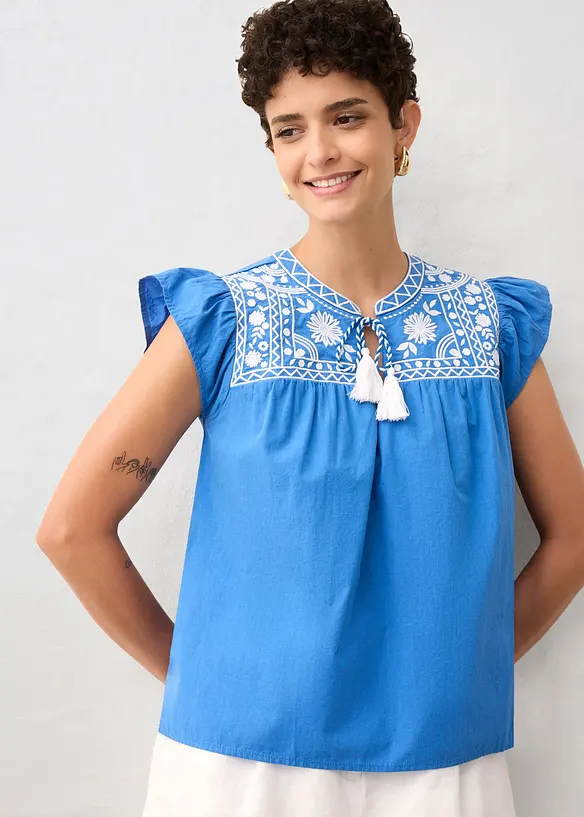 Tunique brodée avec de la soie, bonprix