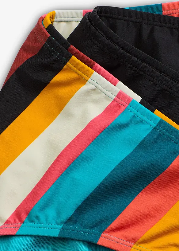 Lot de 2 bas de bikini sculptants, maintien léger, bonprix