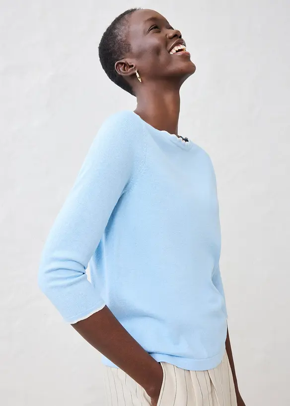 Pull en fine maille coton et soie, bonprix