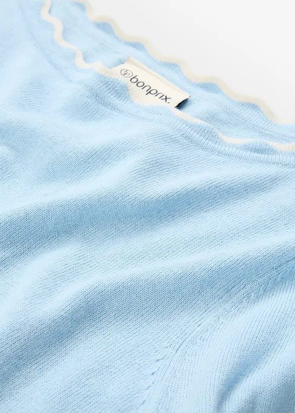 Pull en fine maille coton et soie, bonprix