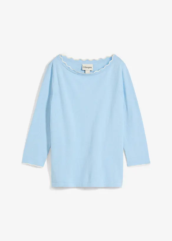 Pull en fine maille coton et soie, bonprix